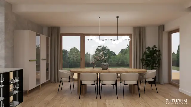 Dom jednorodzinny, Zielonki — Styl modern classic — ilustracja 2
